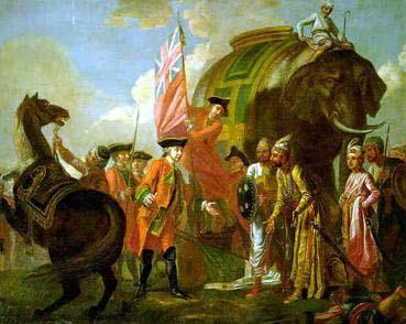 Francis Hayman Lord Clive meeting with Mir Jafar at the Battle of Plassey in 1757 oil painting image